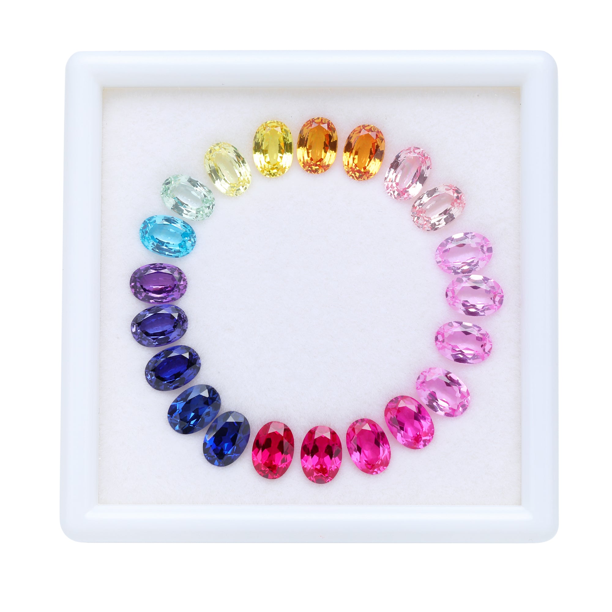 Lab Rainbow Sapphire Box Oval Shape 5X7mm